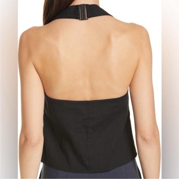 Vince square neck linen halter style top 8 - Picture 2 of 6